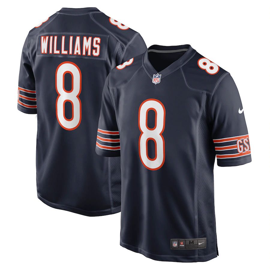 Men Chicago Bears #8 Damien Williams Nike Navy Game NFL Jersey->chicago bears->NFL Jersey